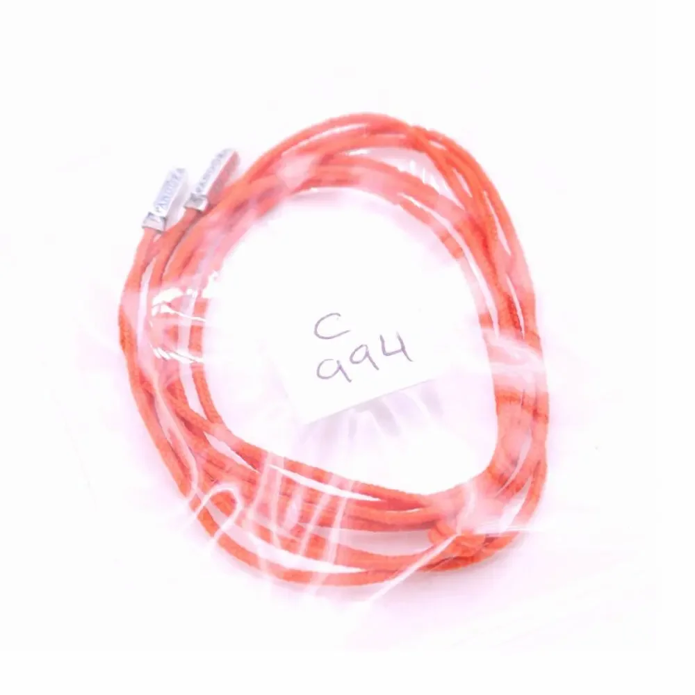 Authentic PANDORA Orange Poly Cord with Sterling Silver